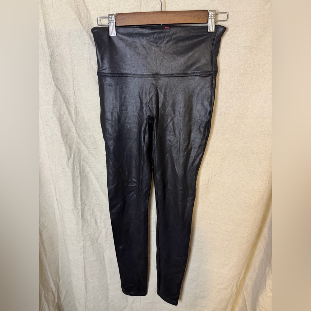SPANX Metallic black Leggings
